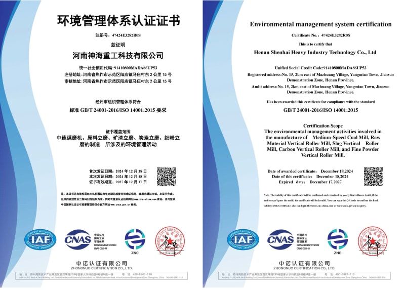 ISO14001 Environmental Management System Certification